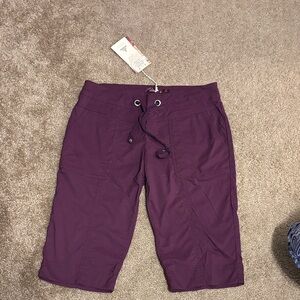 Prana Deep Plum Drawstring Waist Capris